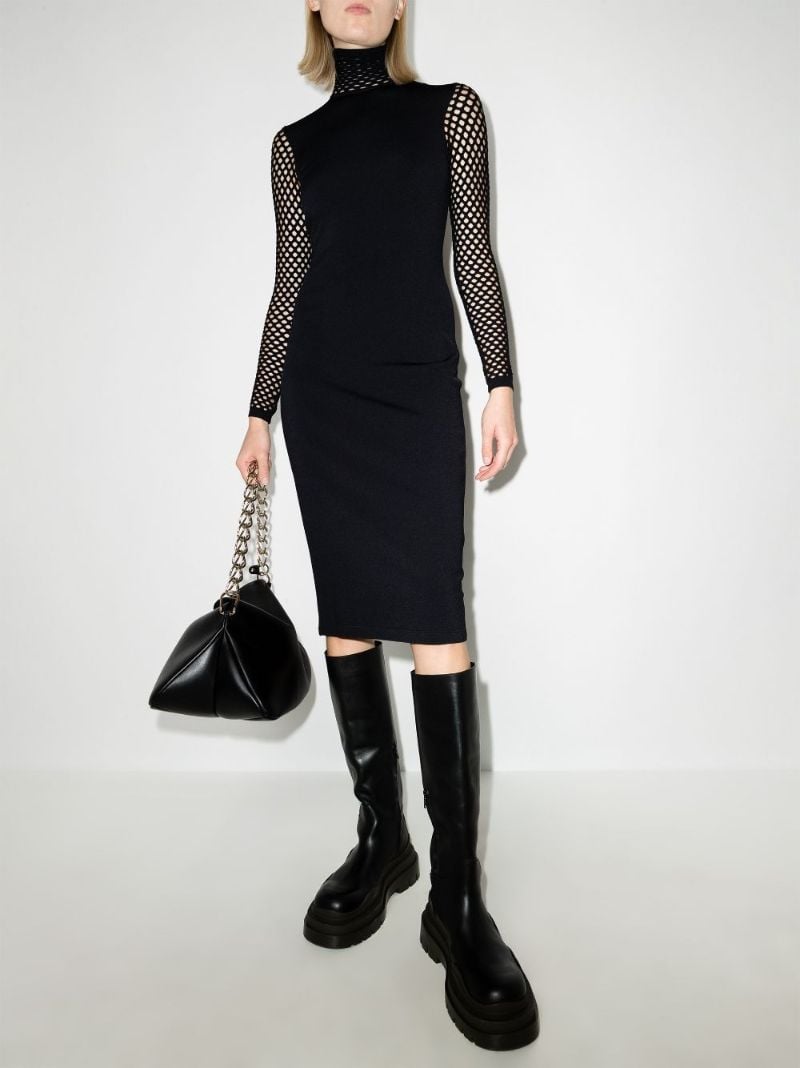 Cutout Turtleneck Midi Dress