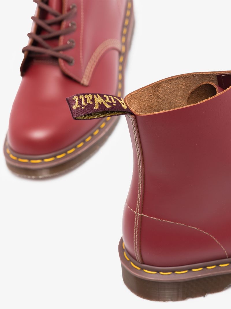 Red Vintage 1460 Leather Ankle Boots