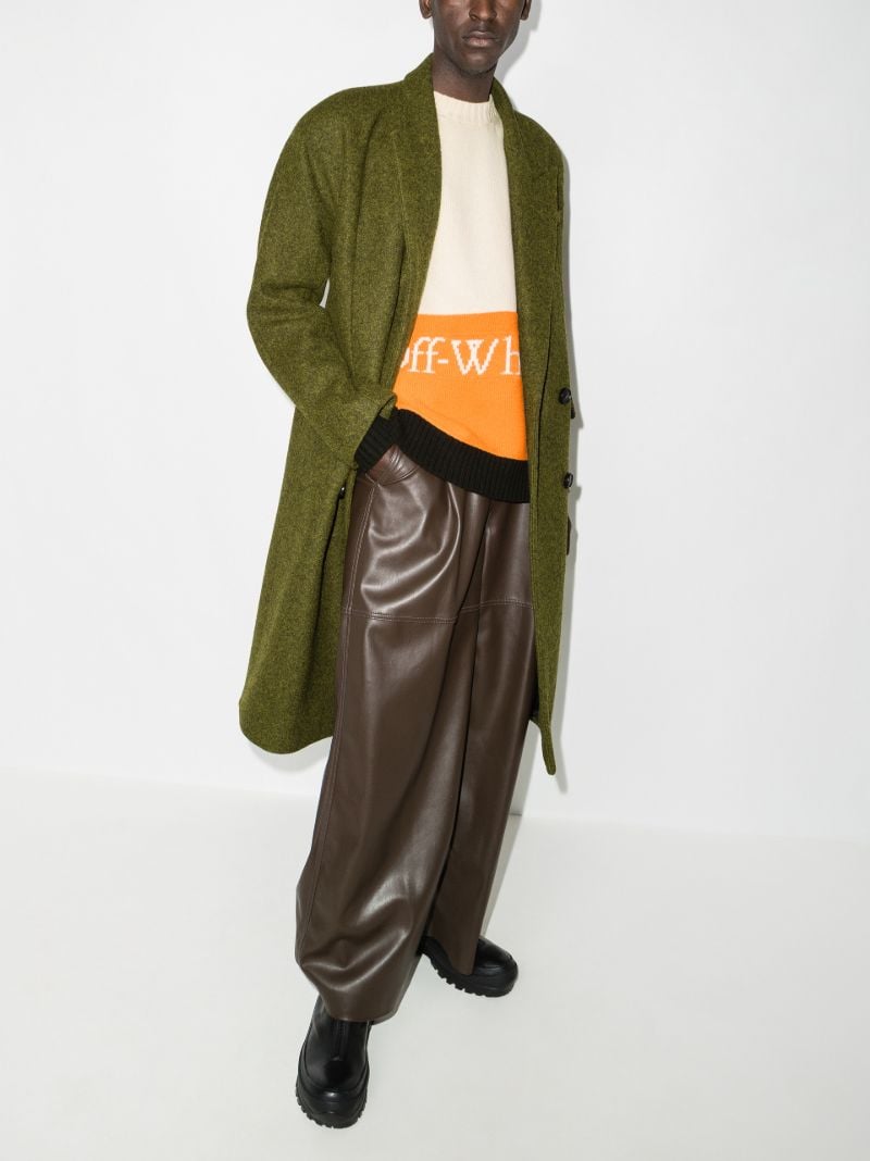 Intarsia Logo Wool Sweater