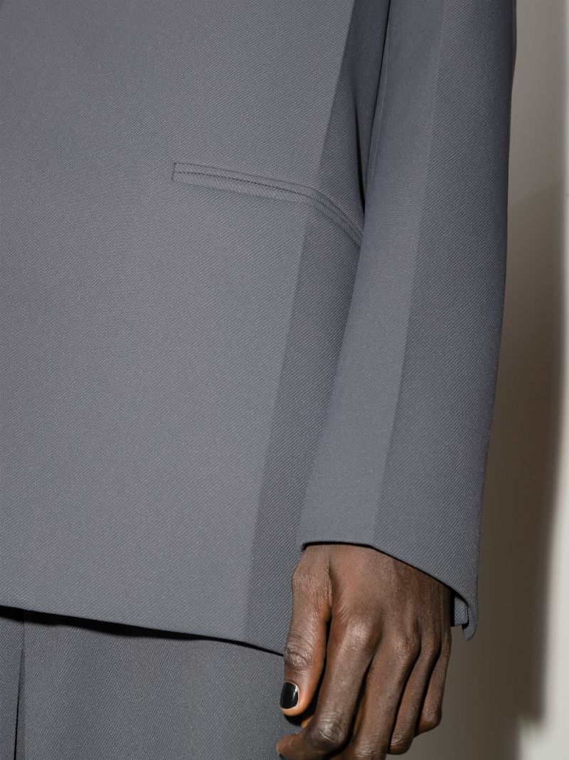 Creased Single-breasted Blazer
