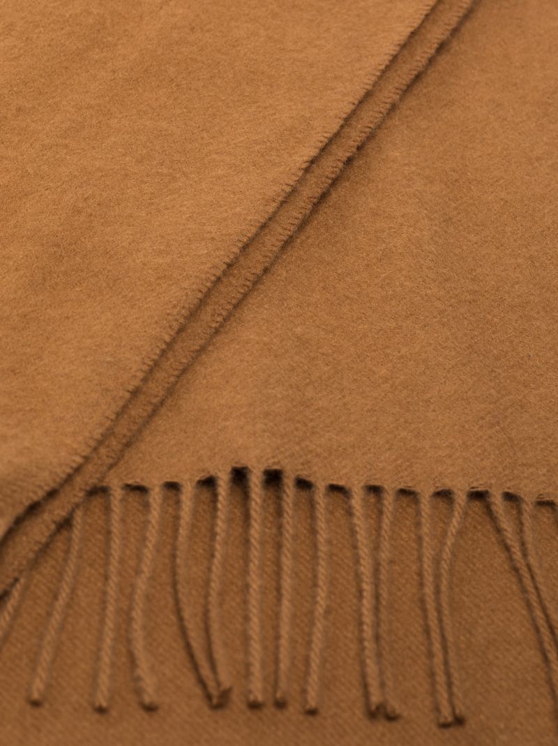 Brown Fringed Cashmere Scarf