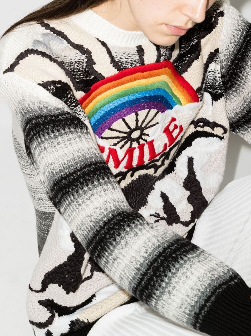 Smile Rainbow Intarsia Sweater