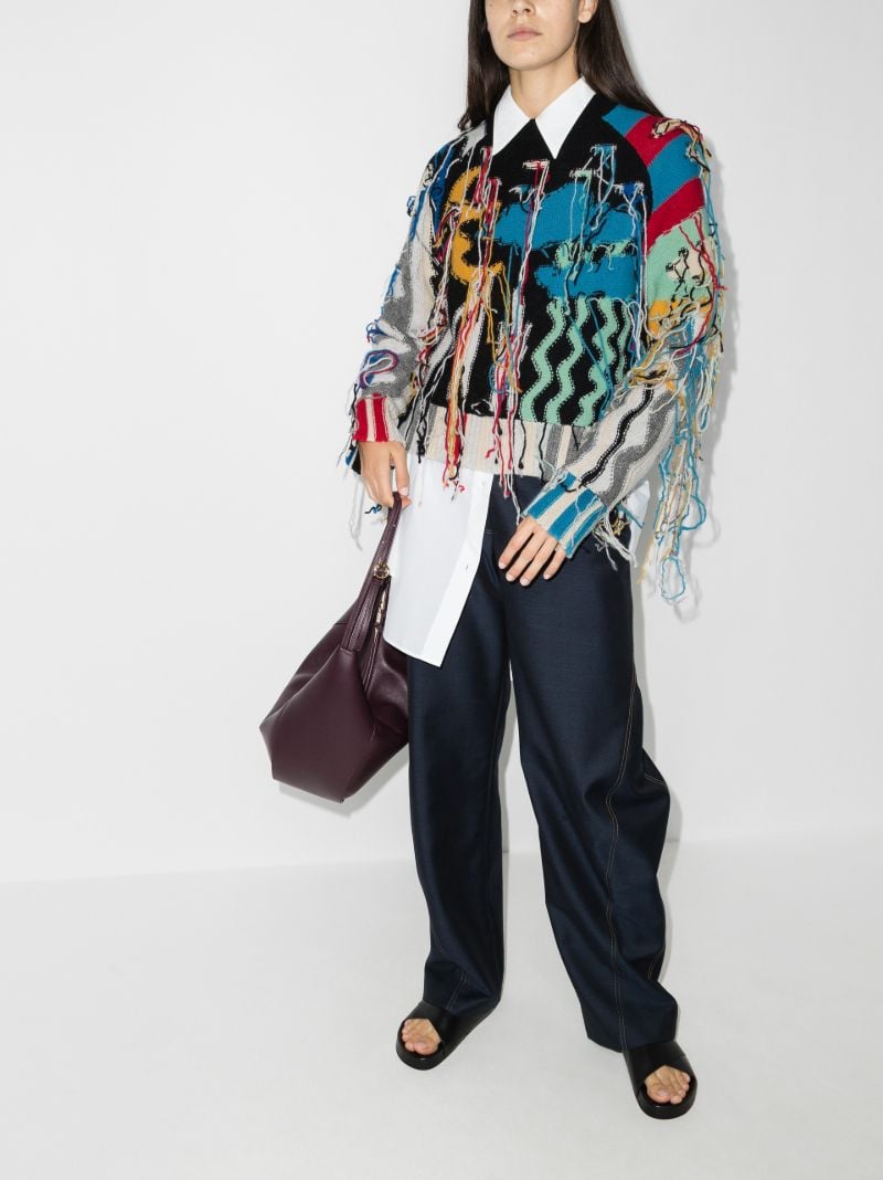 Guddle Graphic Tasselled Sweater