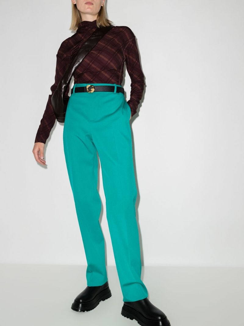 High Waist Wool Trousers