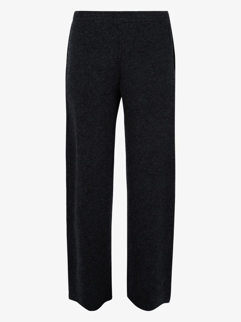 Black Knitted Cashmere Track Pants