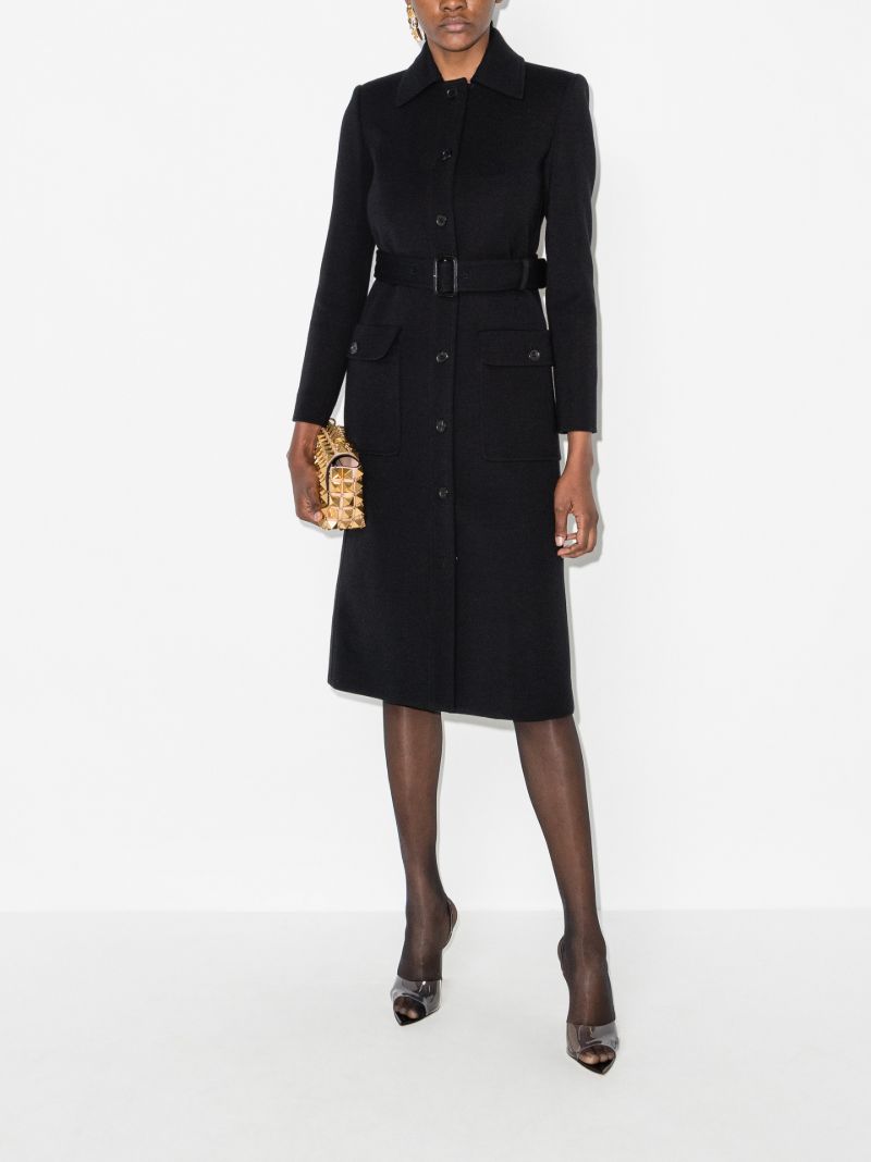 Single-breasted Belted Coat