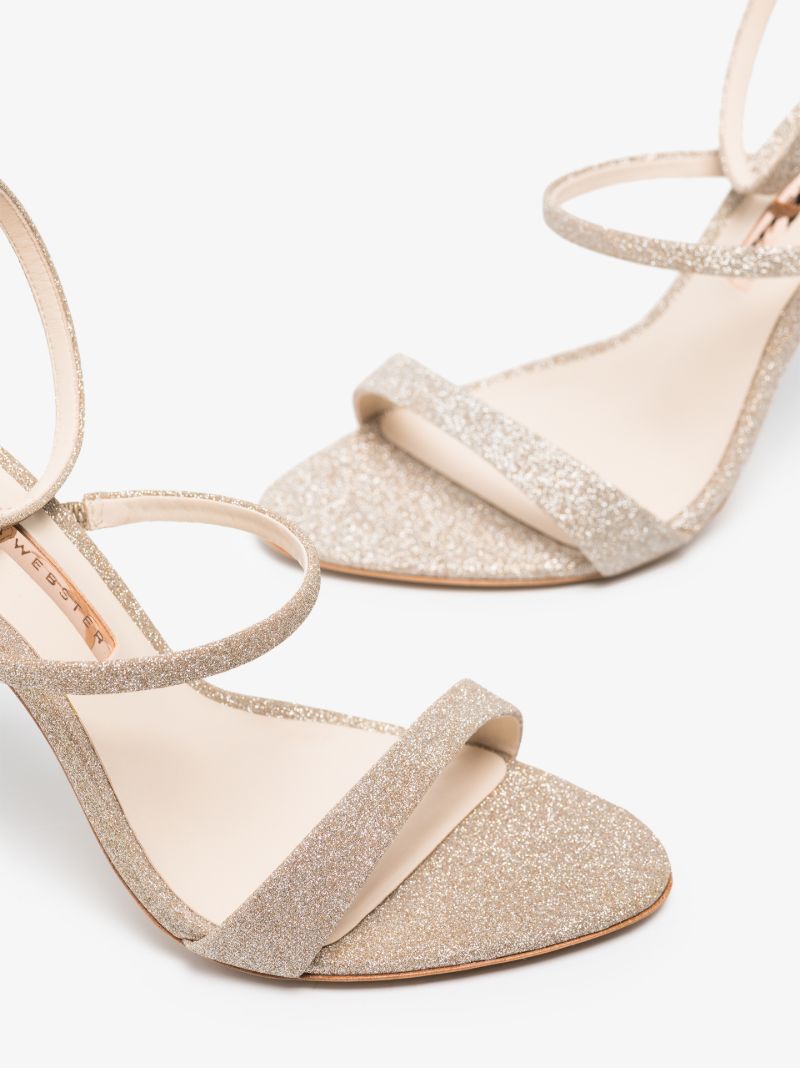 Neutral Rosalind 100 Glitter Sandals
