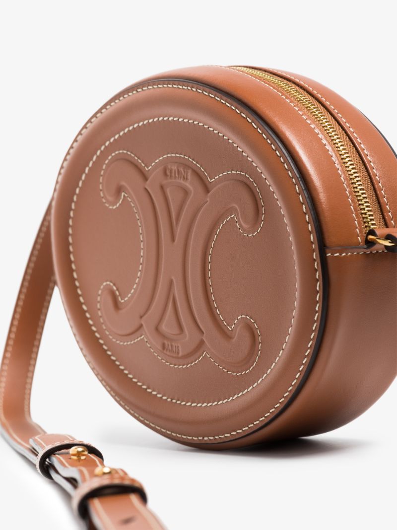 Brown Cuir Triomphe Leather Cross Body Bag