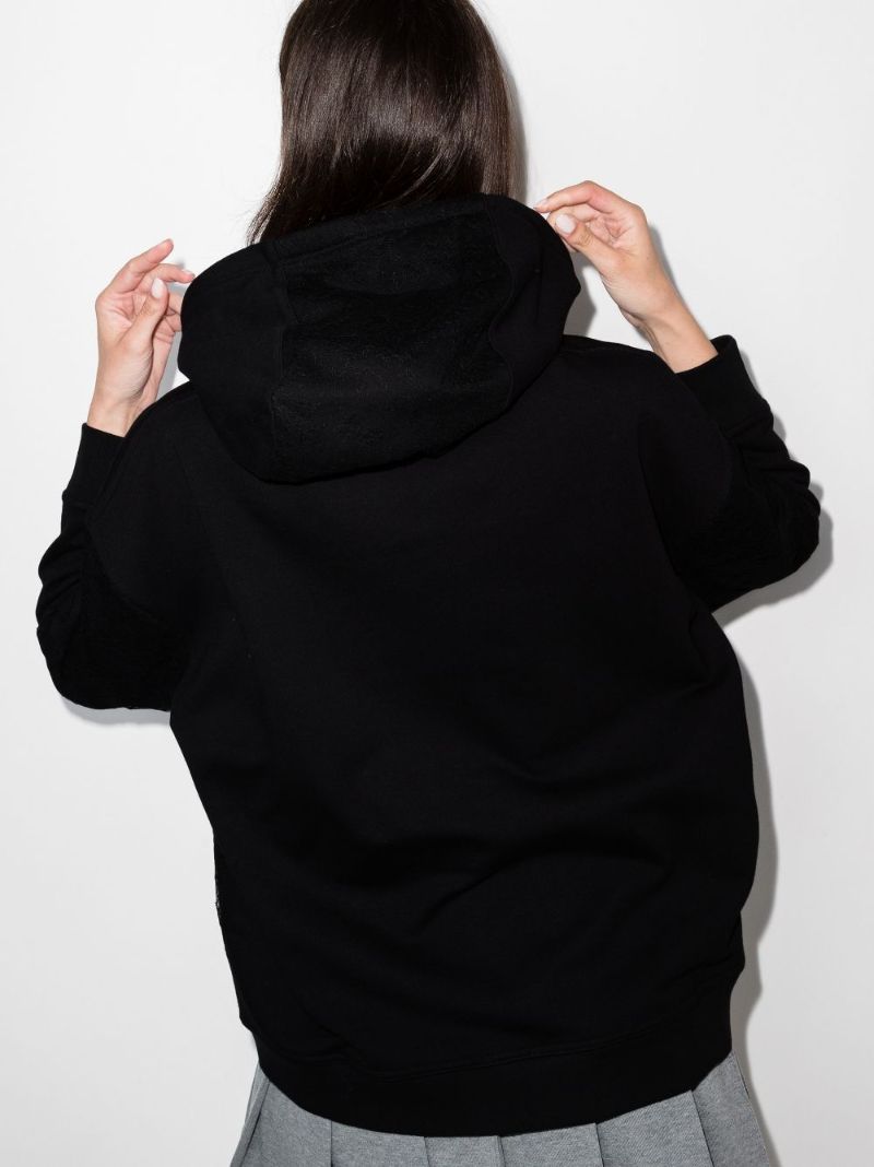 Logo Lace Cotton Hoodie