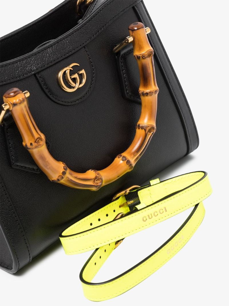 Black Diana Small Leather Tote Bag