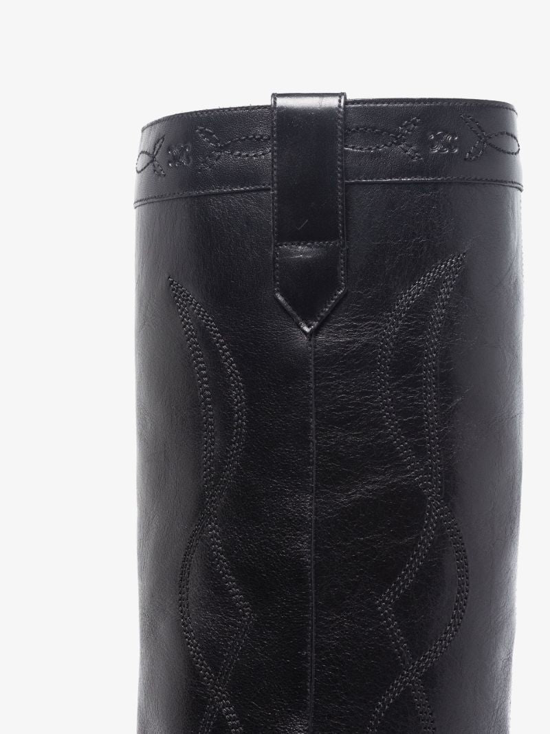 Black 50 Leather Western Boots