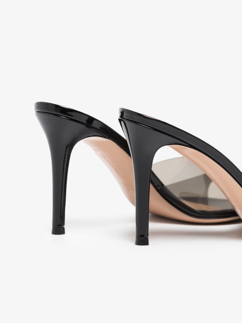 Black Elle 85 Pvc Mules