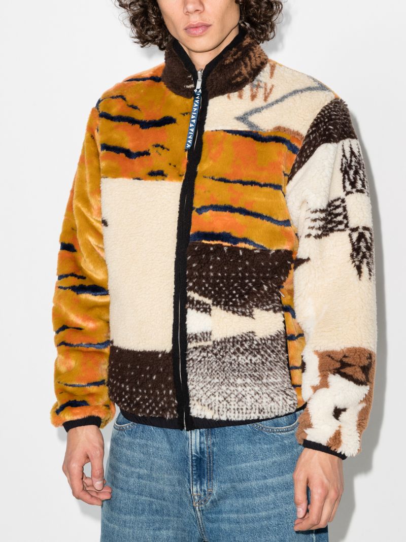 Reversible Fleece Patchwork Jacket