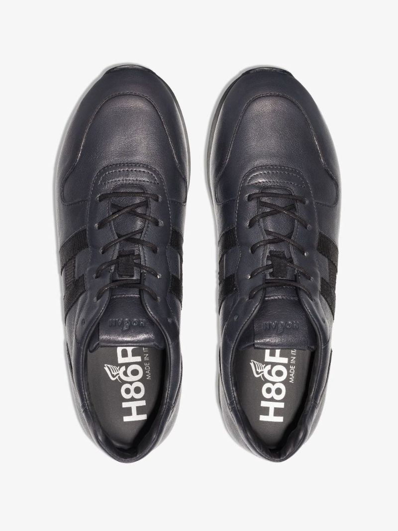 Black H429 Nastro Low Top Leather Sneakers