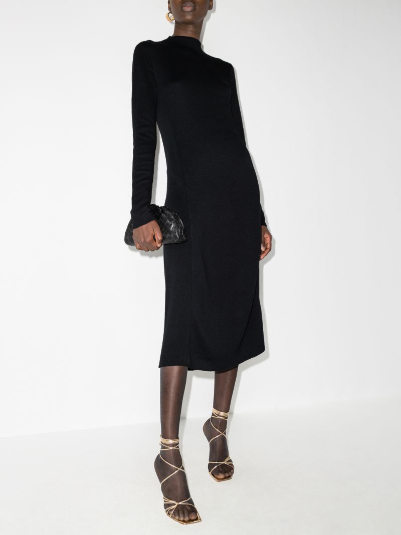 High Neck Midi Dress