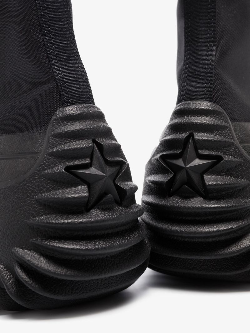 Black Run Star Motion High-top Platform Canvas Sneakers