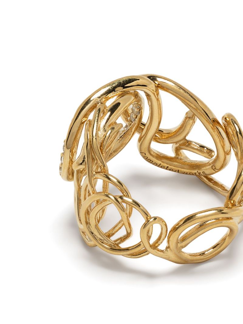 Gold Vermeil Traces Topaz Ring