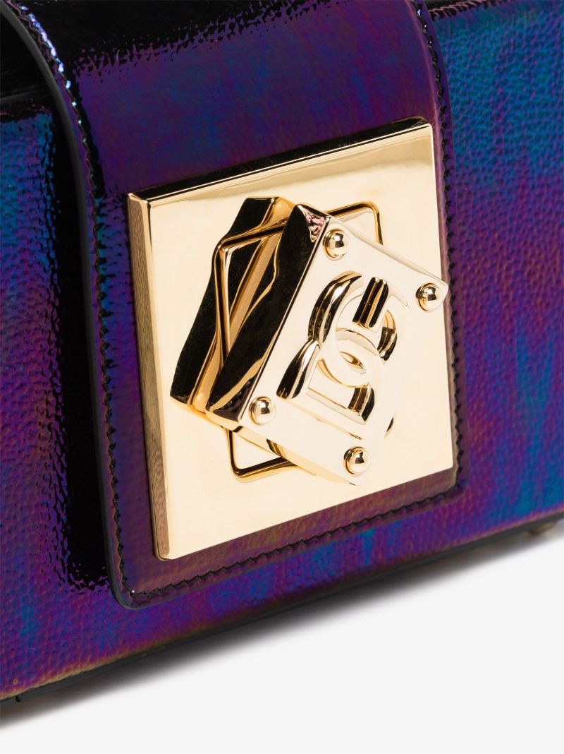 Blue Cubo Box Clutch Shoulder Bag