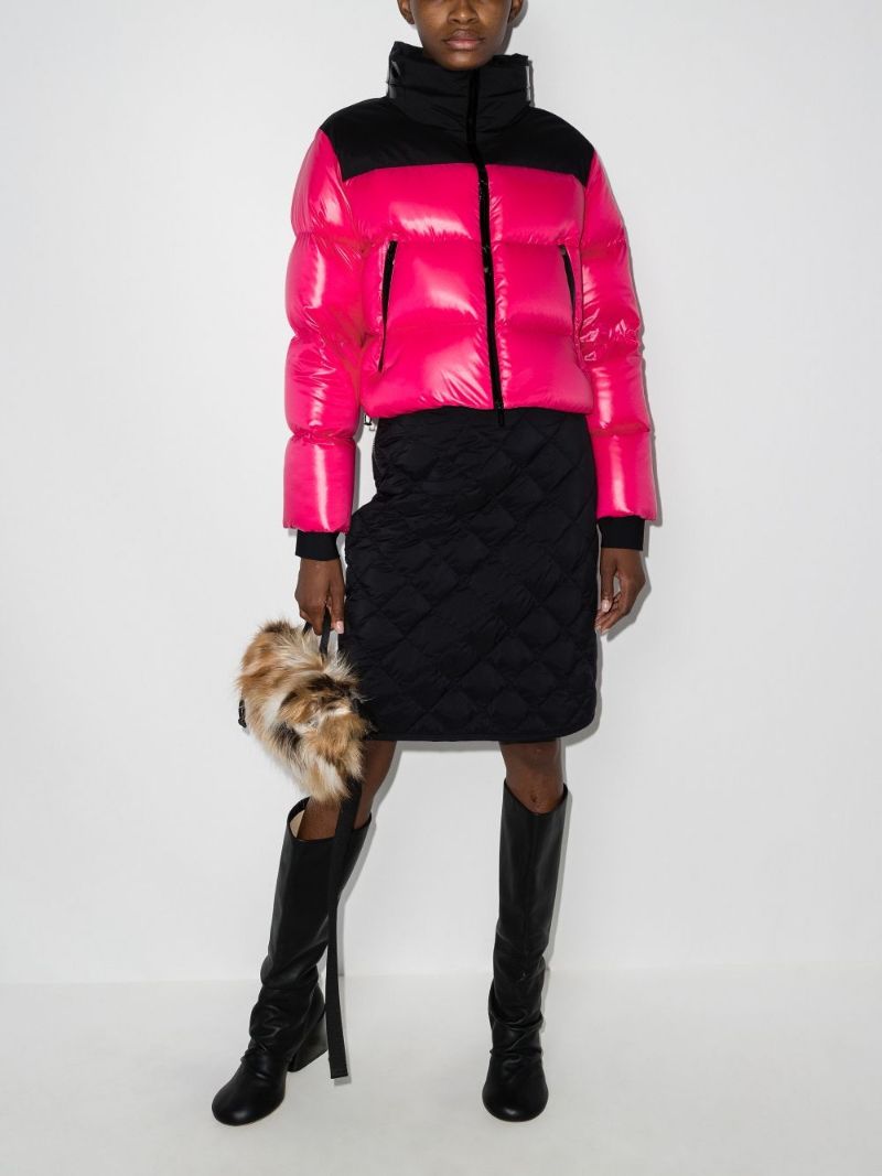 Jasione Colour-block Cropped Padded Jacket