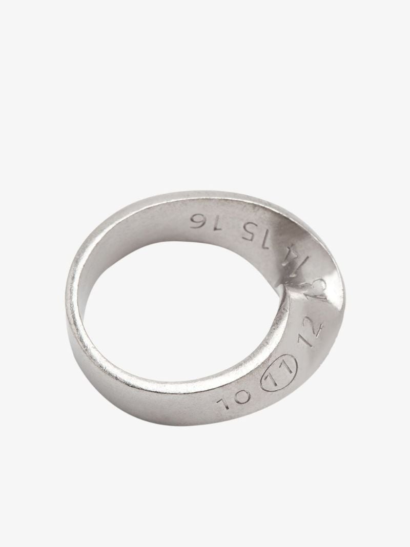 Sterling Silver Number Twisted Ring
