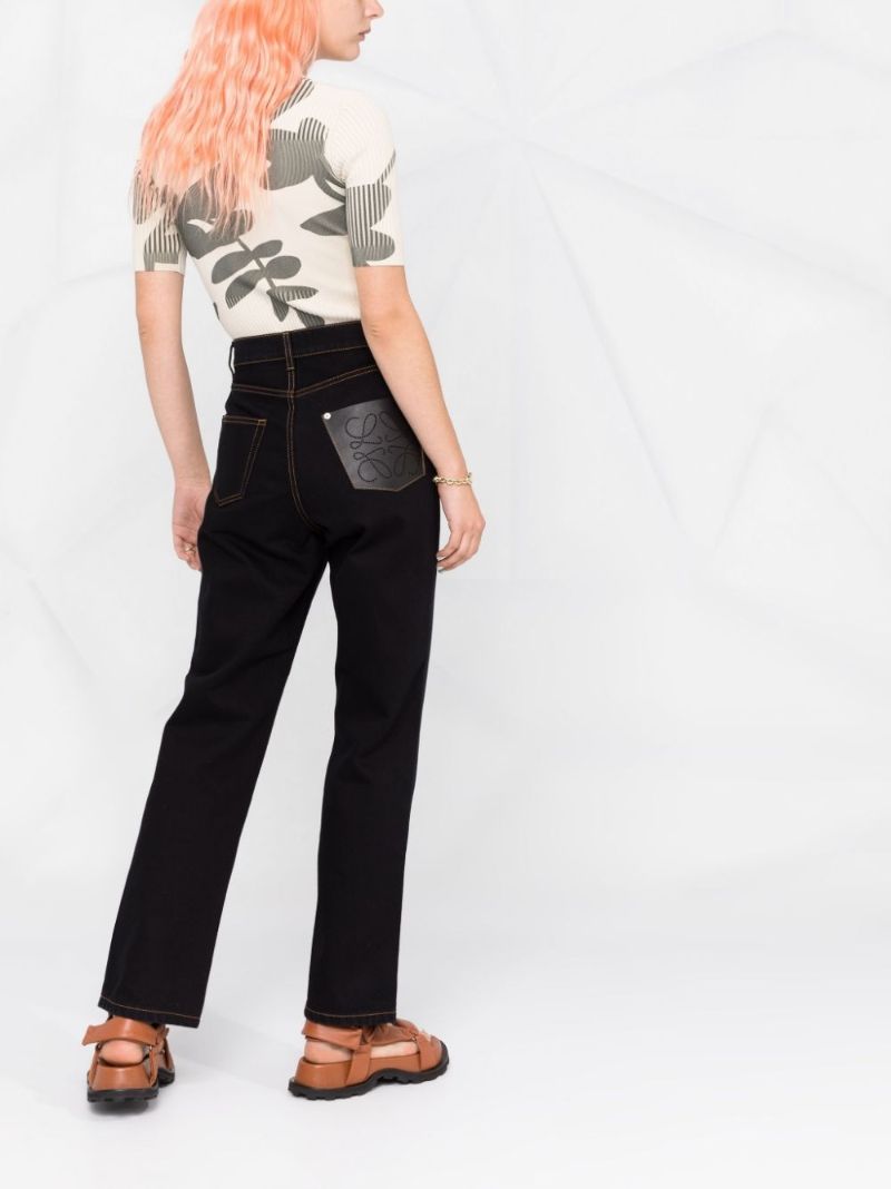 Anagram Pocket Straight Leg Jeans