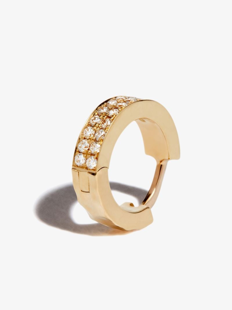 18k Yellow Gold Aspect Diamond Earring
