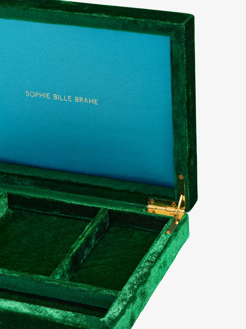 Green Velvet Jewellery Box