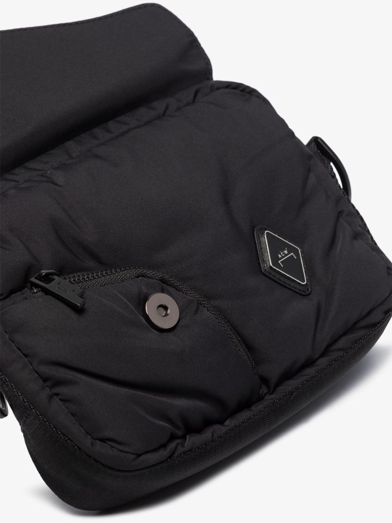 Black Diamond Padded Cross Body Bag