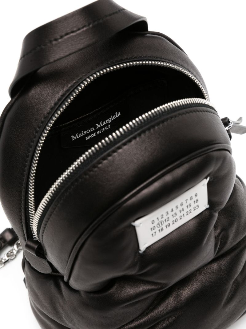 Black Glam Slam Leather Backpack