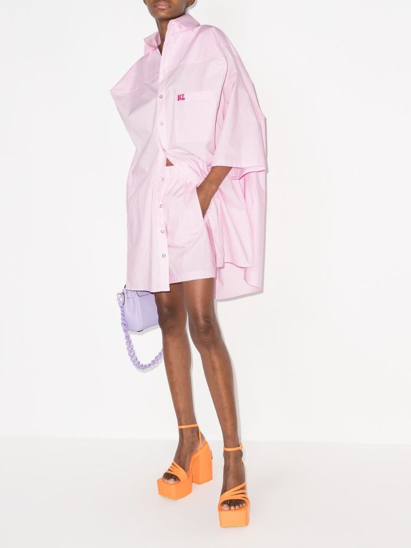 Logo-embroidered Boxy Shirt