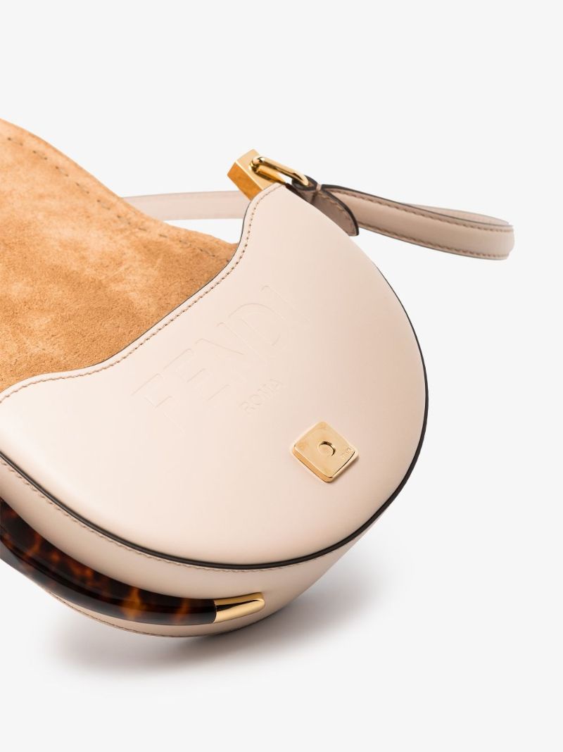 Neutral Moonlight Leather Cross Body Bag