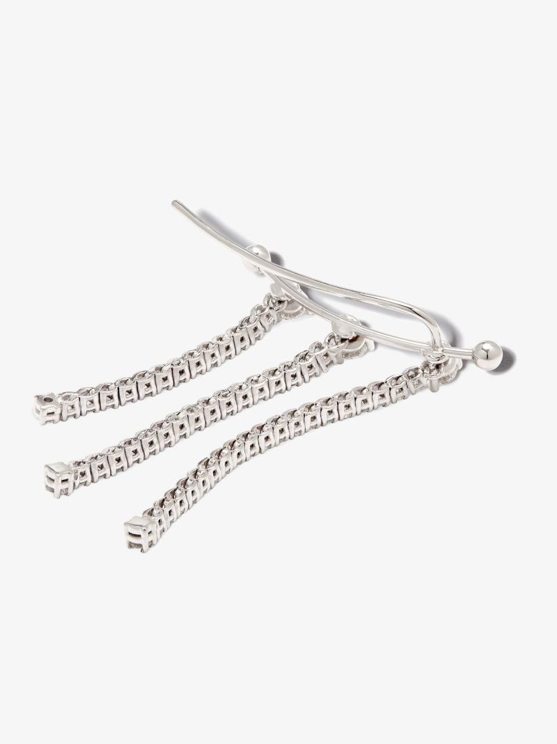 18k White Gold 1987 Diamond Tennis Ear Cuff