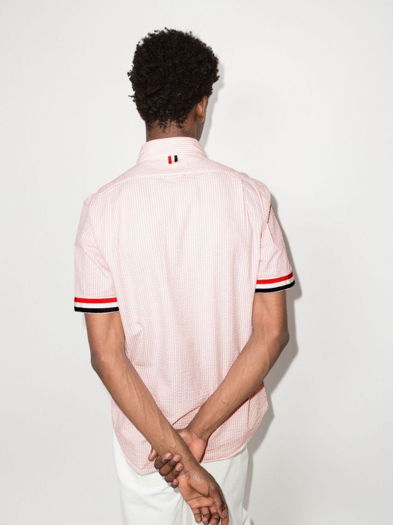 Striped Cotton Short Sleeve Shirt