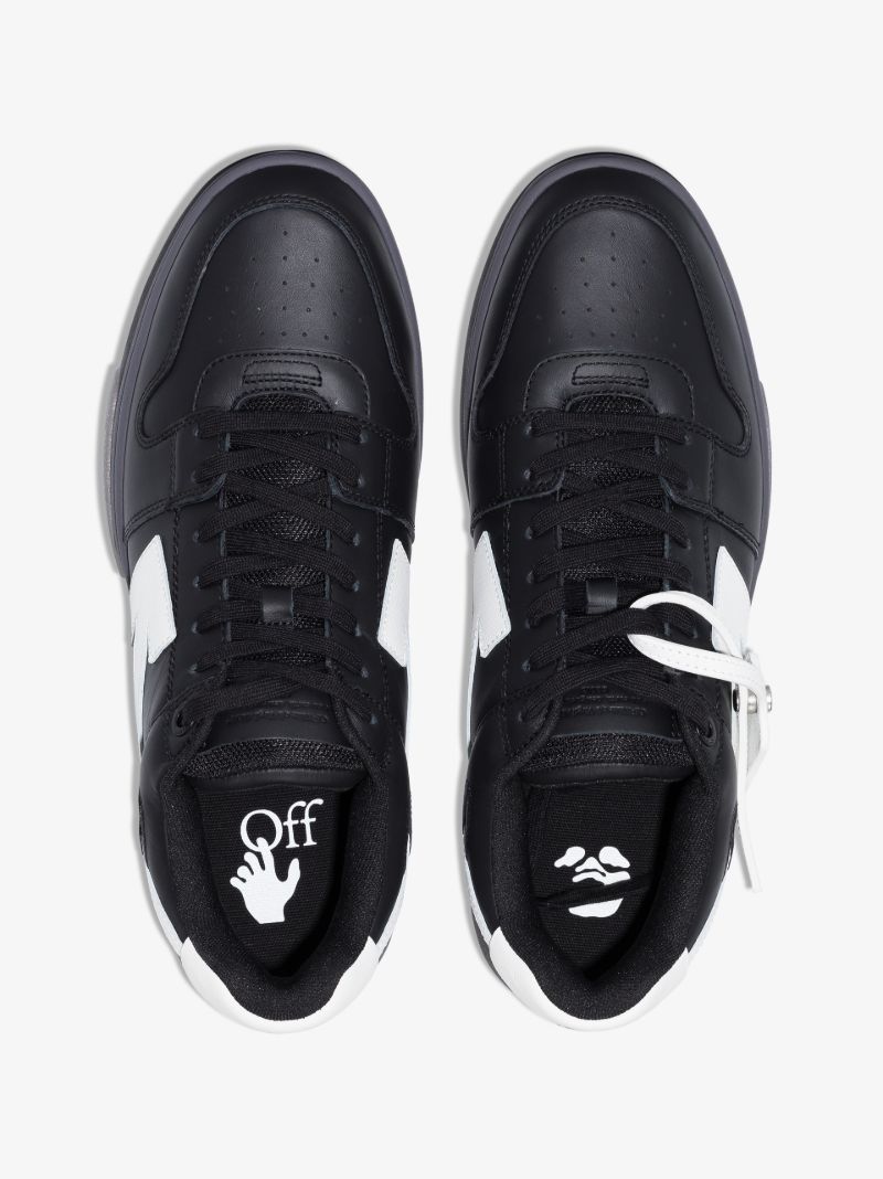 Black Out of Office Leather Sneakers