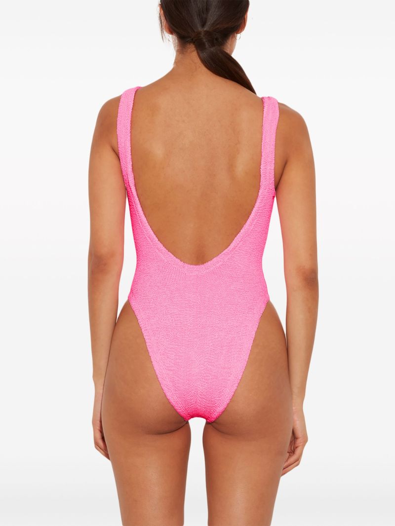 Crinkle Square Neck Swimsuit