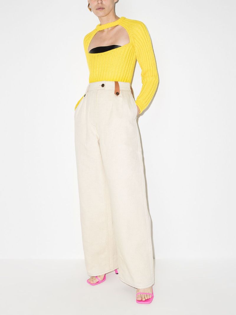 Flared Loop Detail Trousers