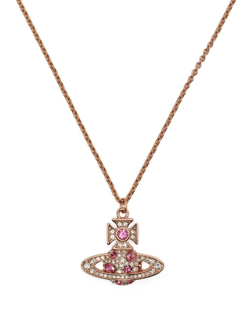 Rose Gold-tone Francette Orb Pendant Necklace