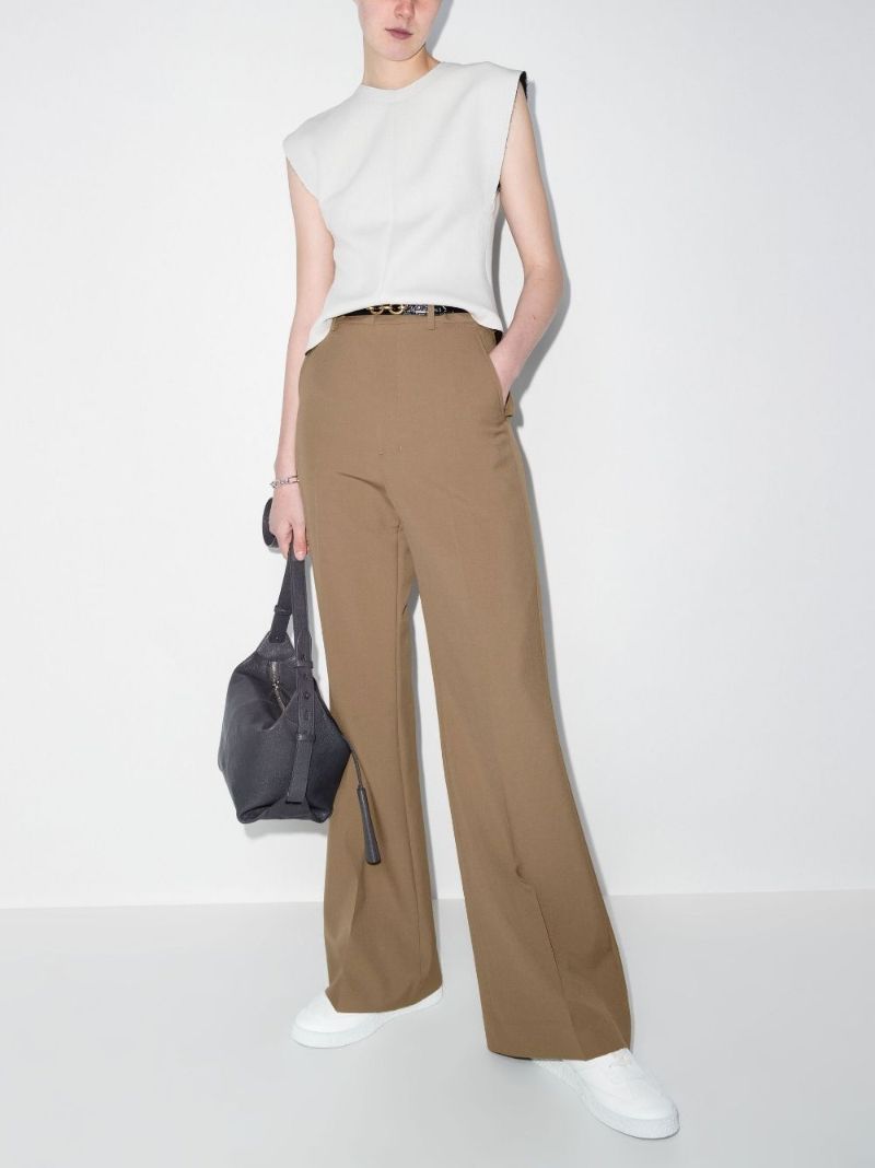 Flared Wool Trousers