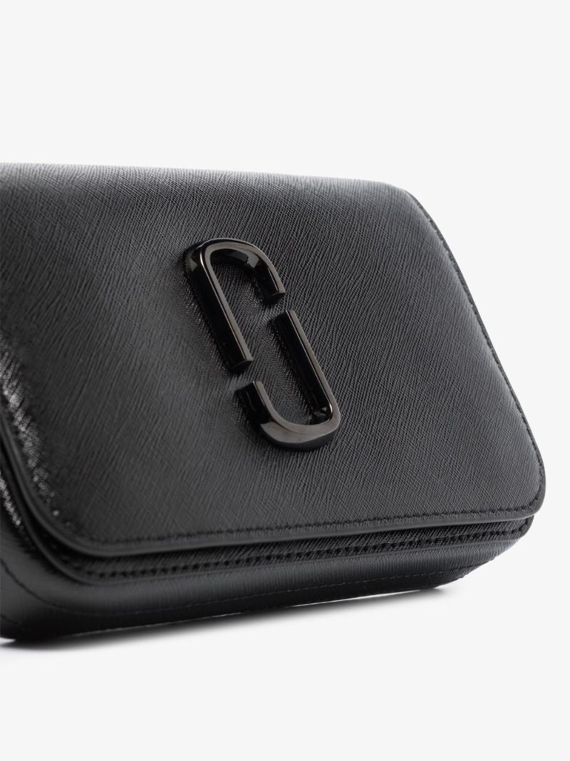 Black the Hotshot Leather Cross Body Bag