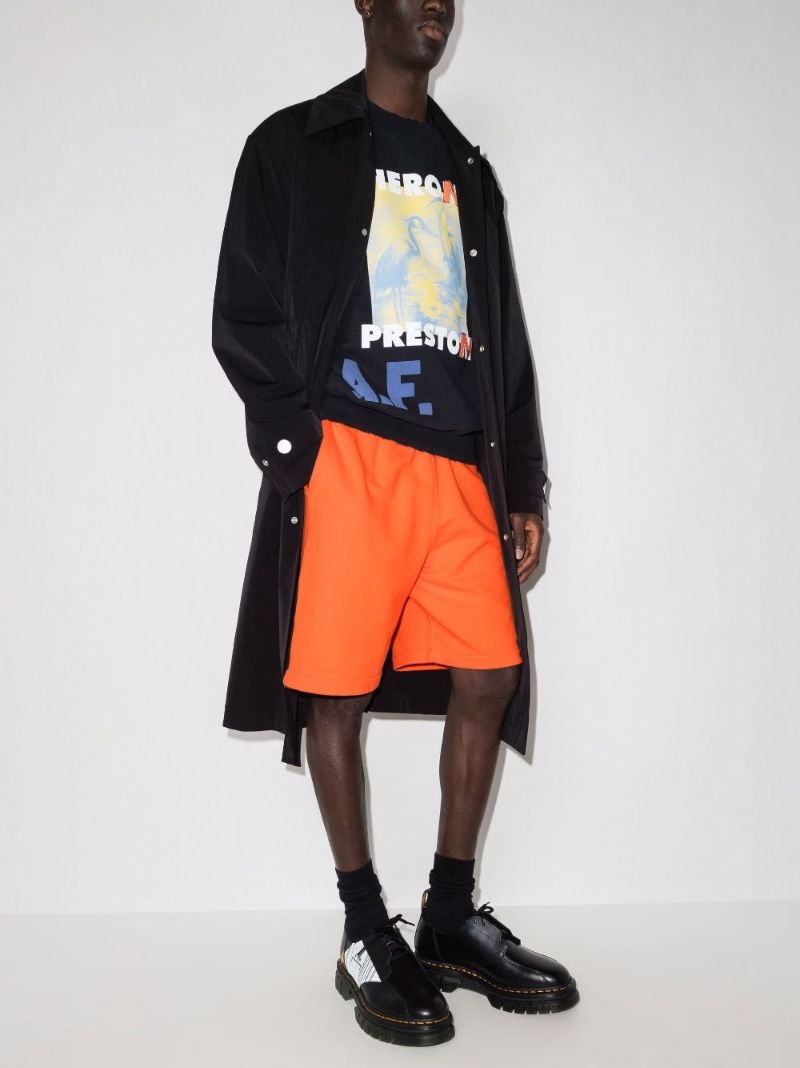 Logo Cotton Track Shorts