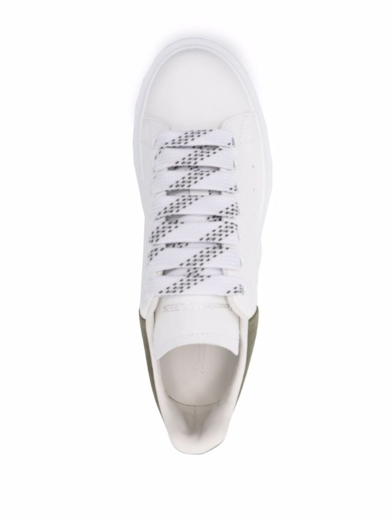White and Green Oversized Sneakers