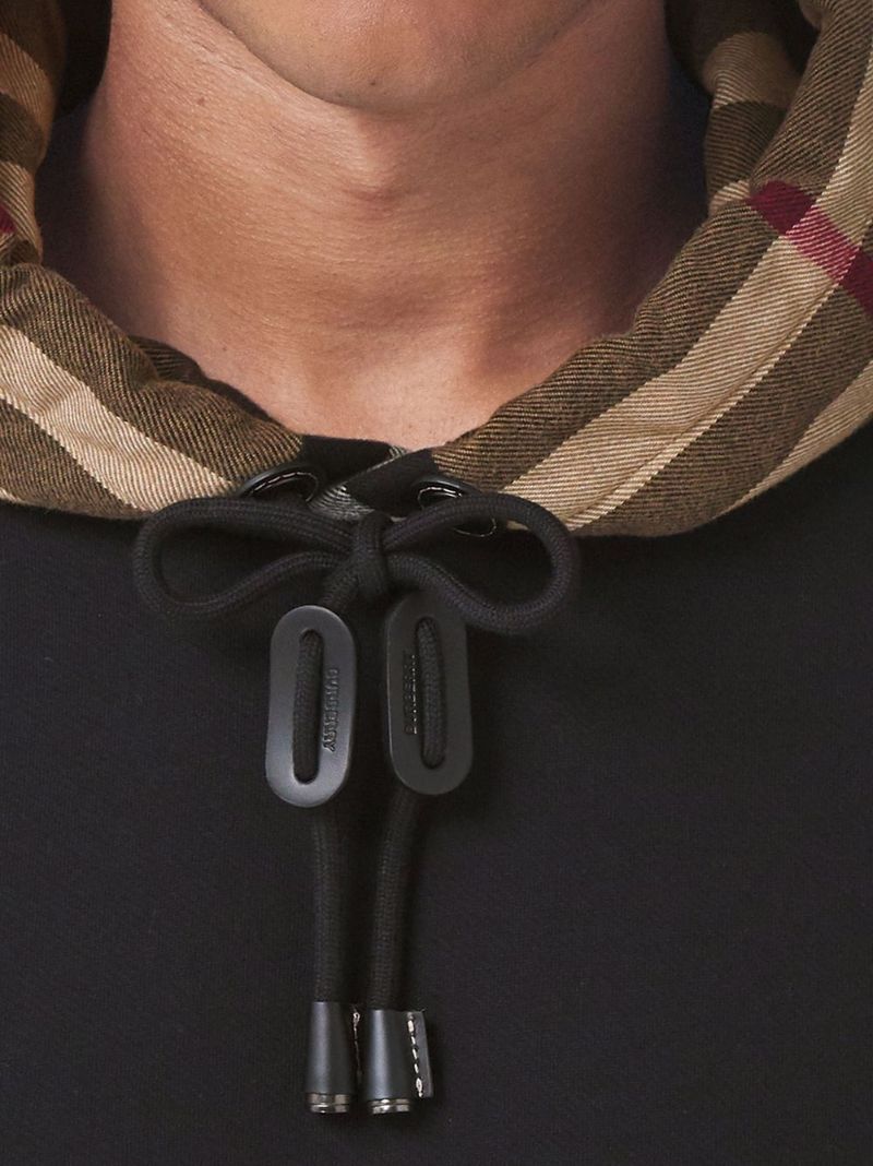 Black Checked Hoodie
