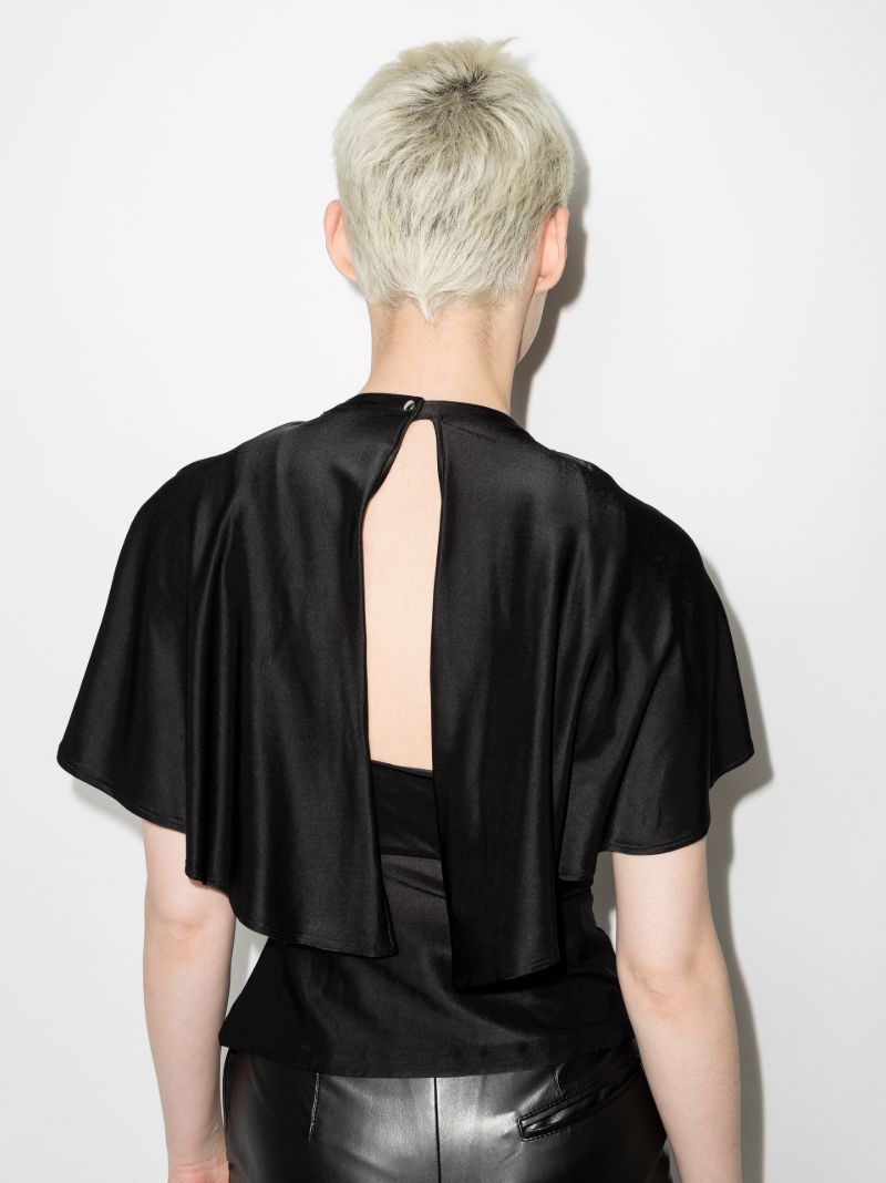 Chain Neckline Draped Top