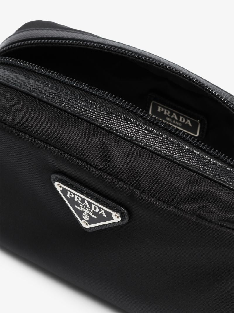 Black Medium Logo Plaque Re-nylon Washbag