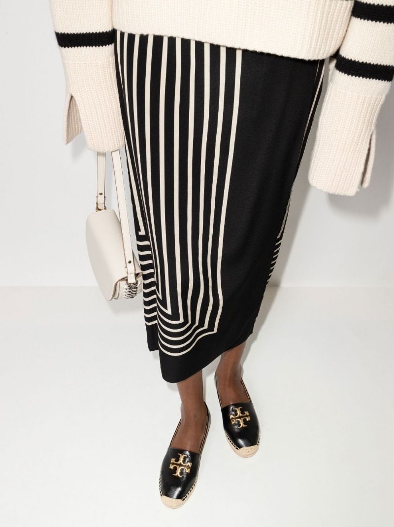 Black Eleanor Leather Espadrilles