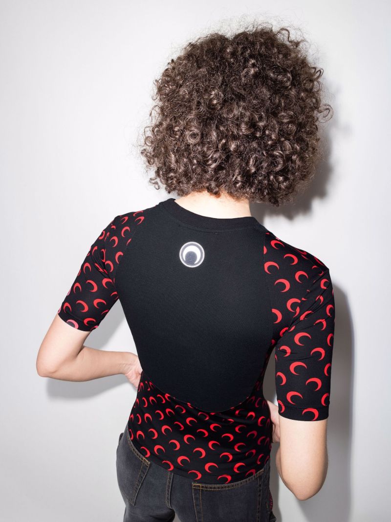 Regenerated Crescent Moon Graphic Top