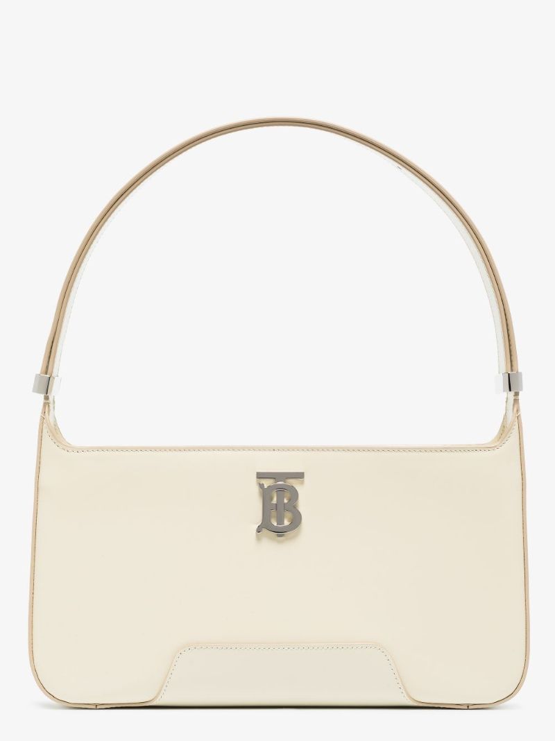 White Tb Medium Leather Shoulder Bag