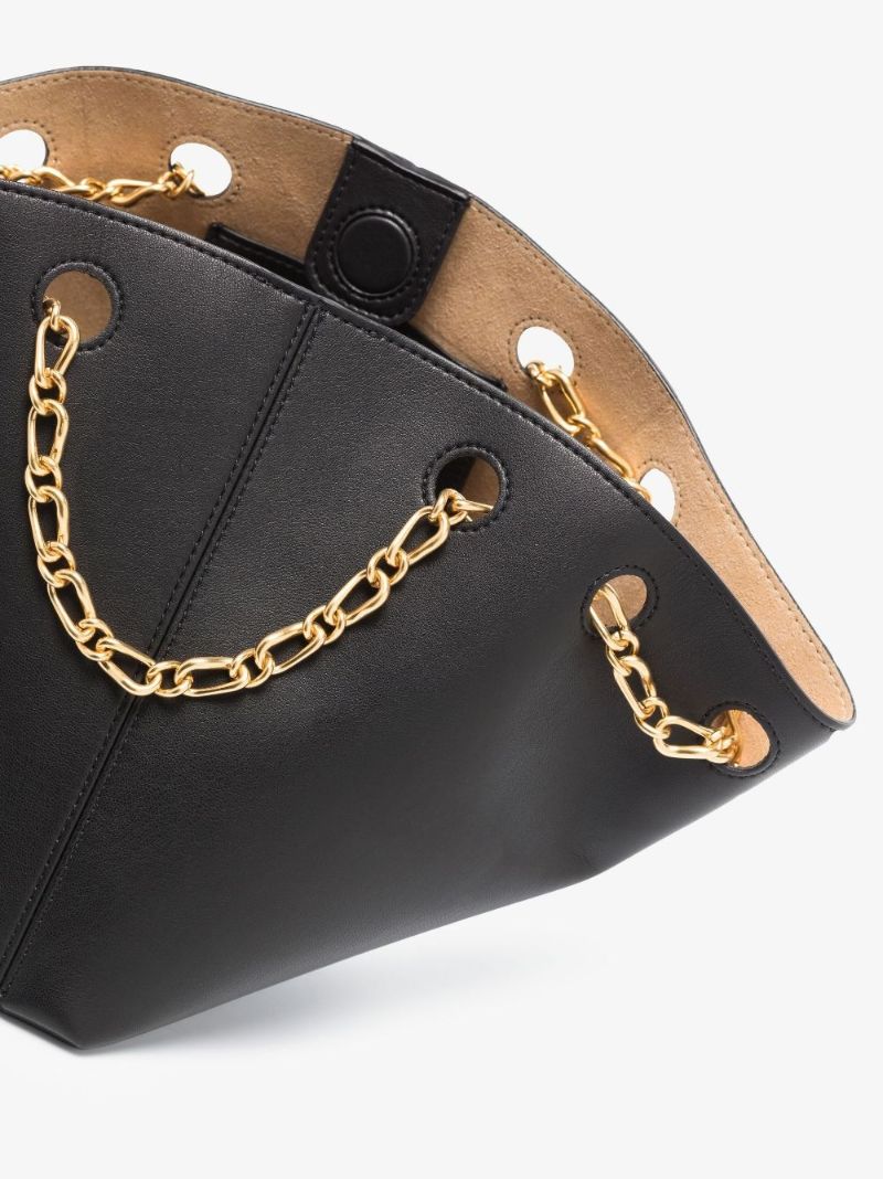 Black Gather Vegan Leather Bucket Bag