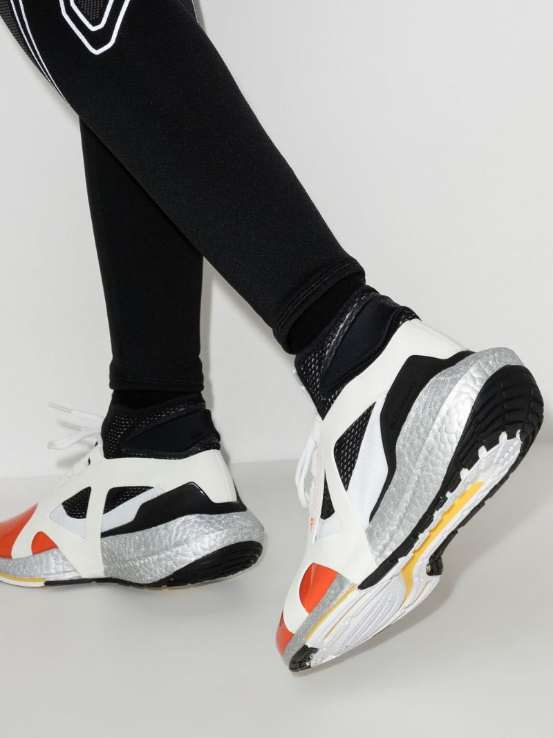 Black, White and Orange Ultraboost 21 Sneakers