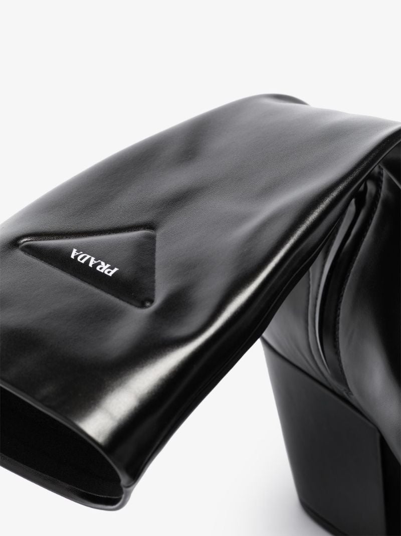 Black 70 Platform Leather Boots